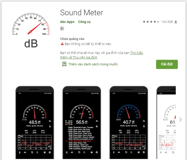 Cách đo chỉ số cường độ âm thanh dB 2