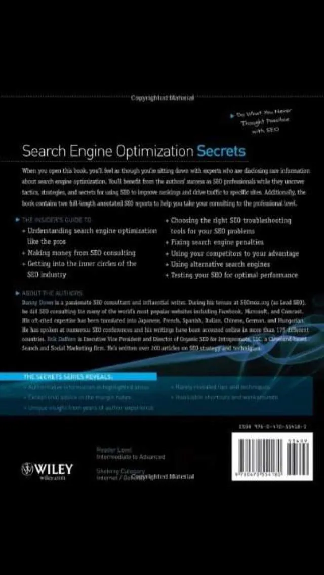 Search Engine Optimization Secrets  Danny Dover